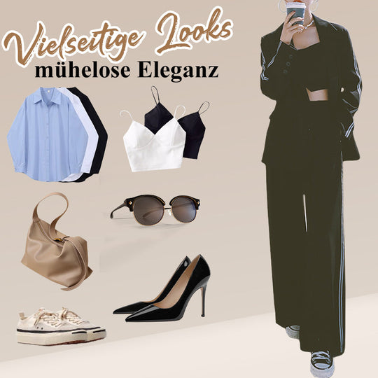 Blazer and Wide Leg Pants Set