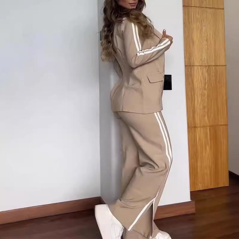 Blazer and Wide Leg Pants Set