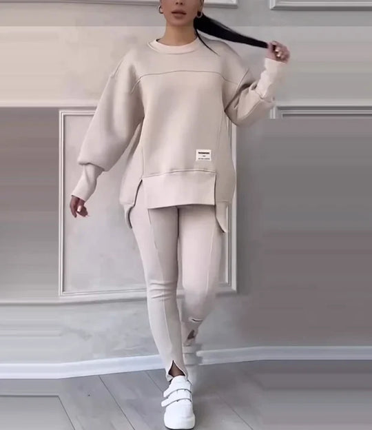 Casual set met sweatshirt en legging voor dames