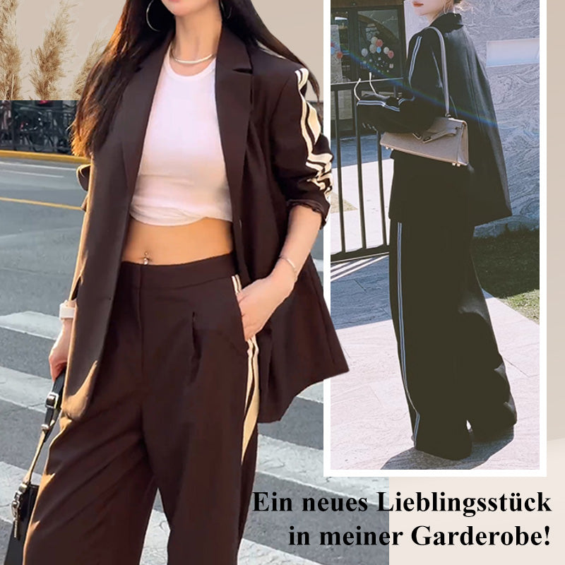 Blazer and Wide Leg Pants Set