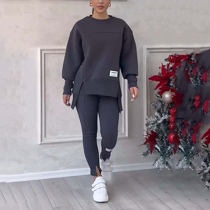 Casual set met sweatshirt en legging voor dames