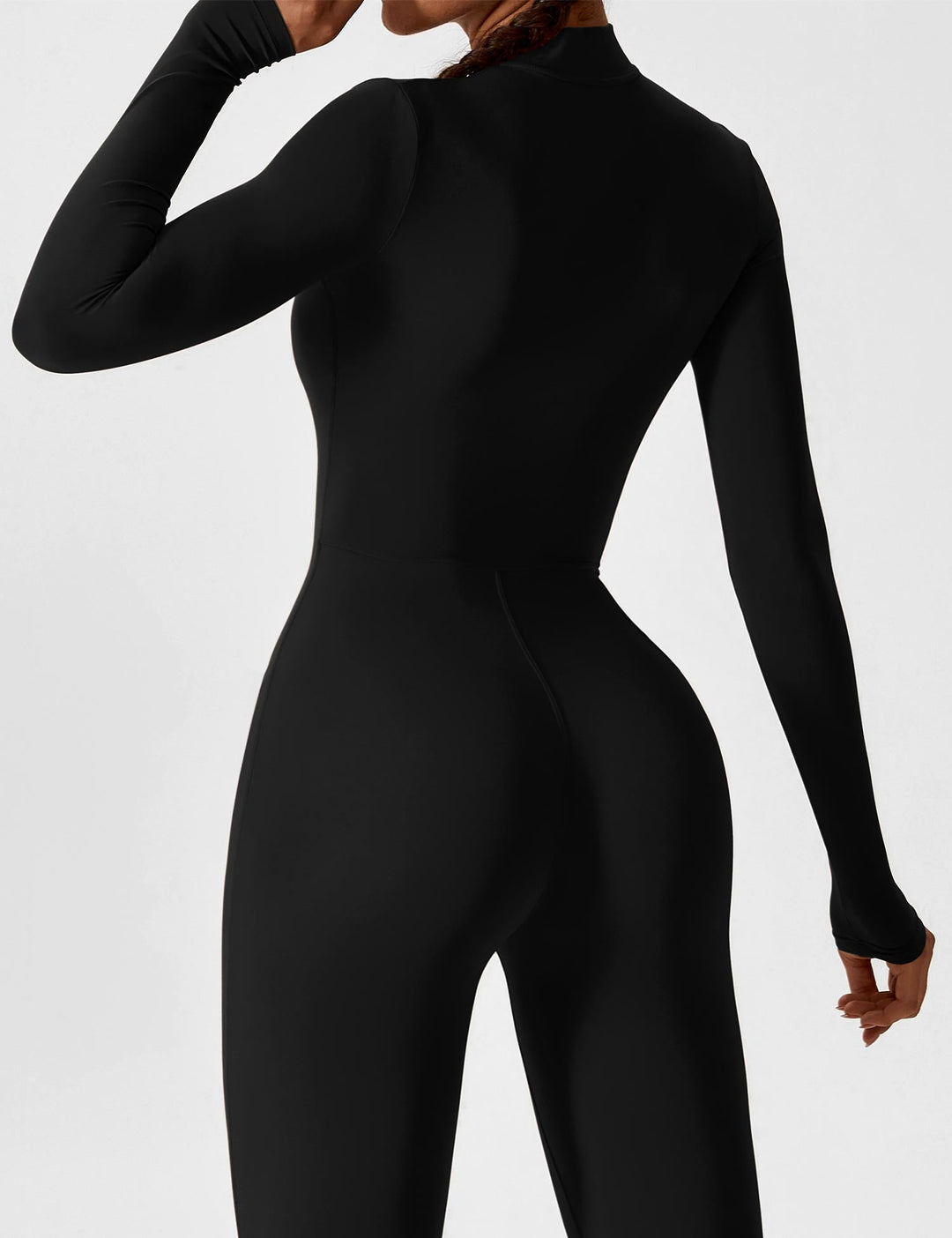 jumpsuit met lange mouwen/korte mouwen en ritssluiting