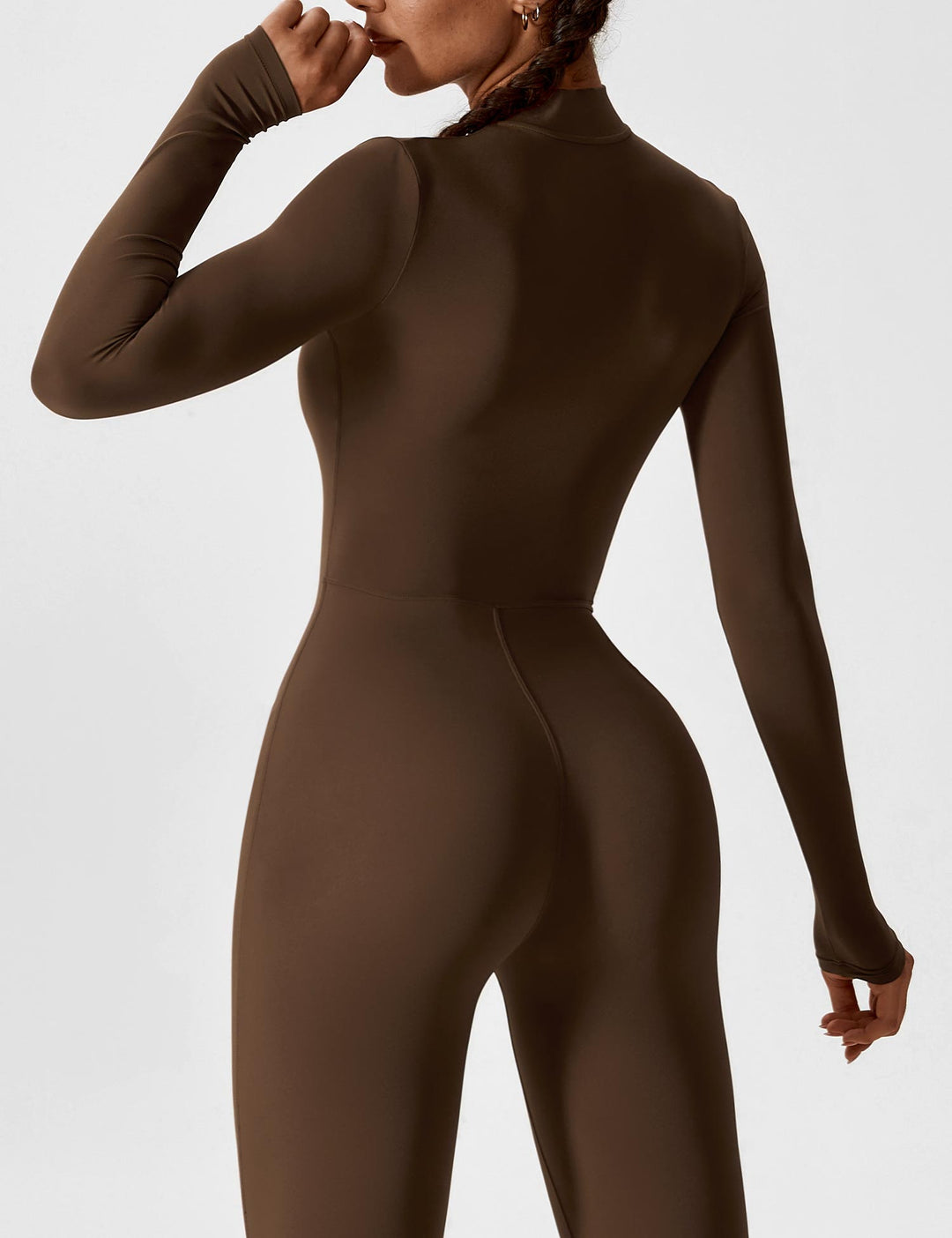 jumpsuit met lange mouwen/korte mouwen en ritssluiting