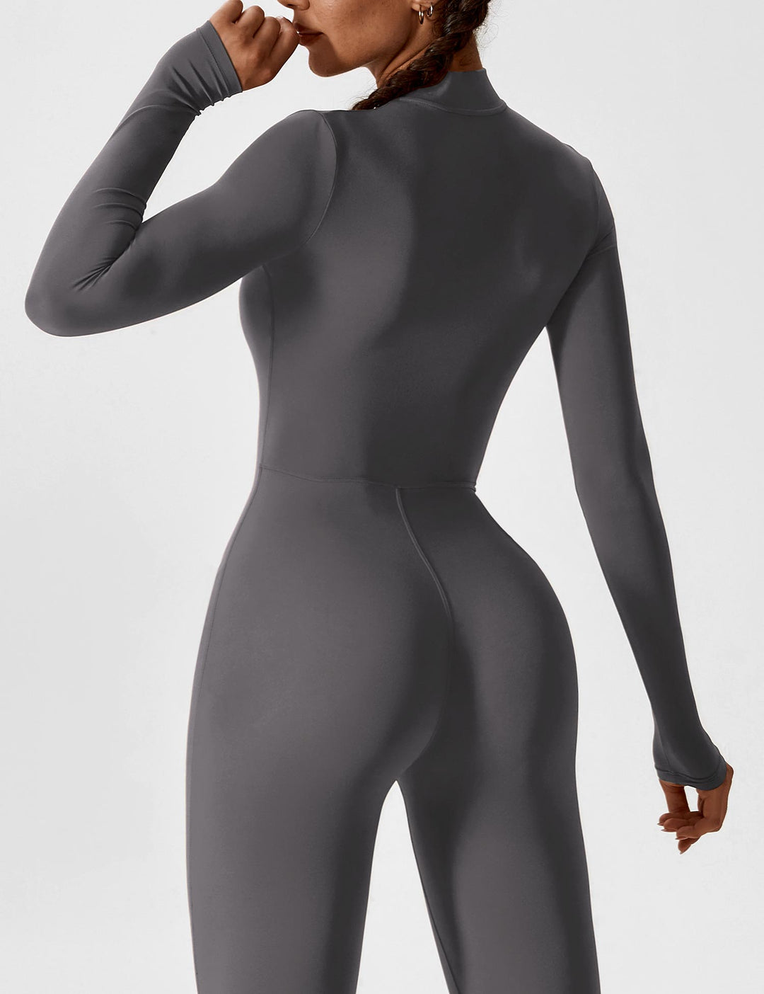 jumpsuit met lange mouwen/korte mouwen en ritssluiting
