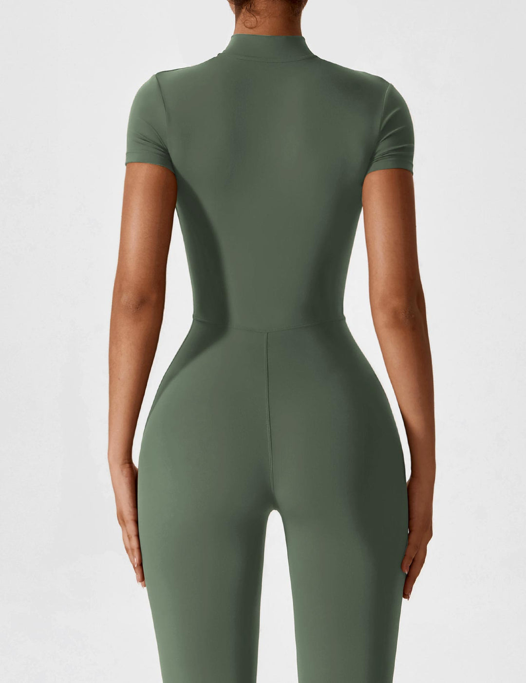 jumpsuit met lange mouwen/korte mouwen en ritssluiting