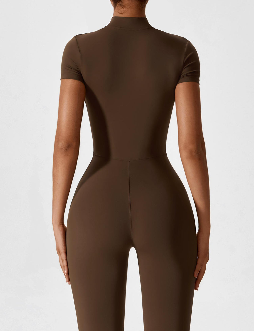 jumpsuit met lange mouwen/korte mouwen en ritssluiting